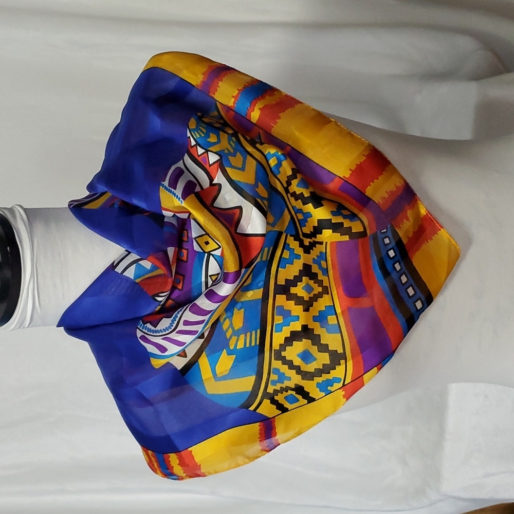 Berkshir Colorful Retro Scarf Made In Italy